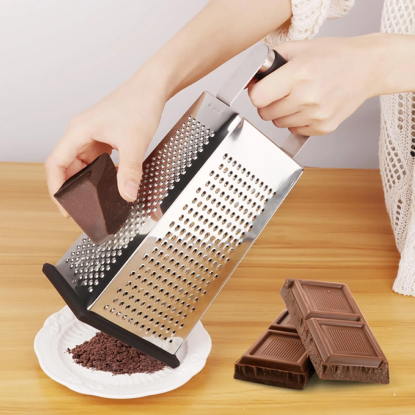 Терка квадратная, для сыра, нержавеющая сталь., фото №6 Терка квадратная, для сыра, нержавеющая сталь., фото №6