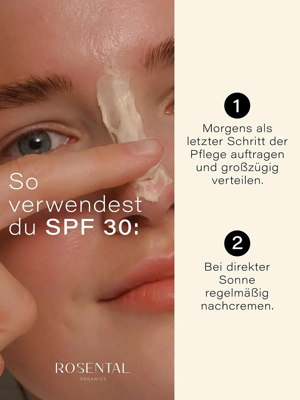 Денний крем ROSENTAL Organics Moisturiser SPF30 зволожувальний з гіалуроновою кислотою та екстрактом водоростей веганський 50 мл, фото №3 Денний крем ROSENTAL Organics Moisturiser SPF30 зволожувальний з гіалуроновою кислотою та екстрактом водоростей веганський 50 мл, фото №3