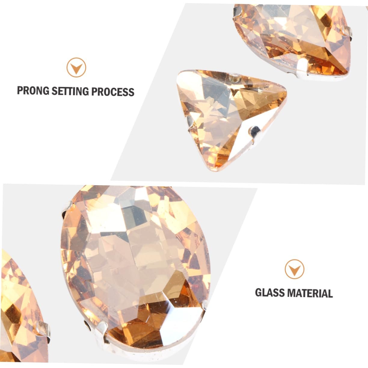 Стрази SEWACC 2 набори у формі кришталевої краплі з плоскою основою, фото №9