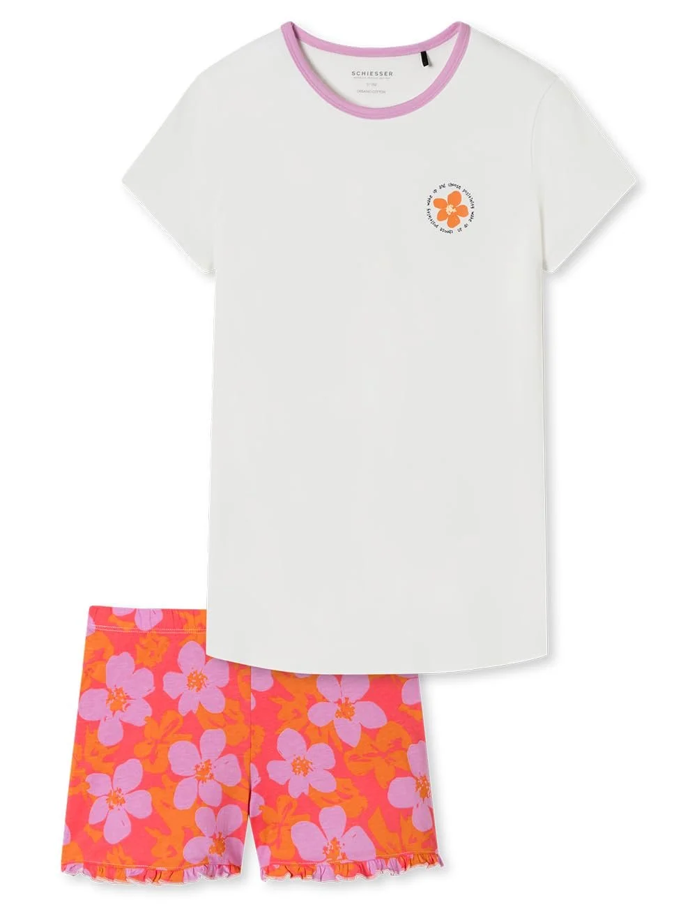 Комплект піжами Schiesser для дівчат, шорти, 100% органічна бавовна, фото №3 Комплект піжами Schiesser для дівчат, шорти, 100% органічна бавовна, фото №3