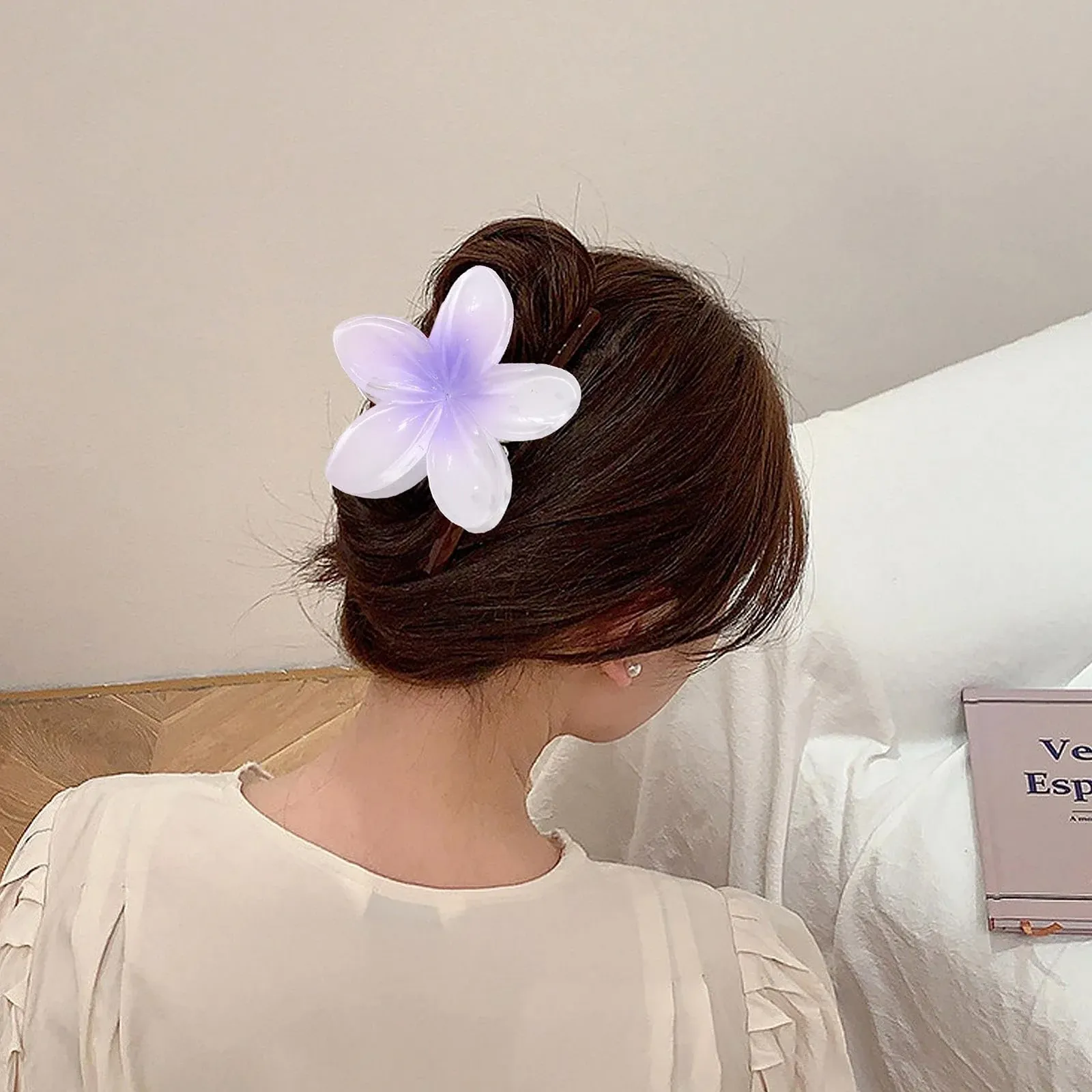 Заколка-краб для волос Цветок Гавайский цветок 7.6 см, фото №4 Заколка-краб для волос Цветок Гавайский цветок 7.6 см, фото №4