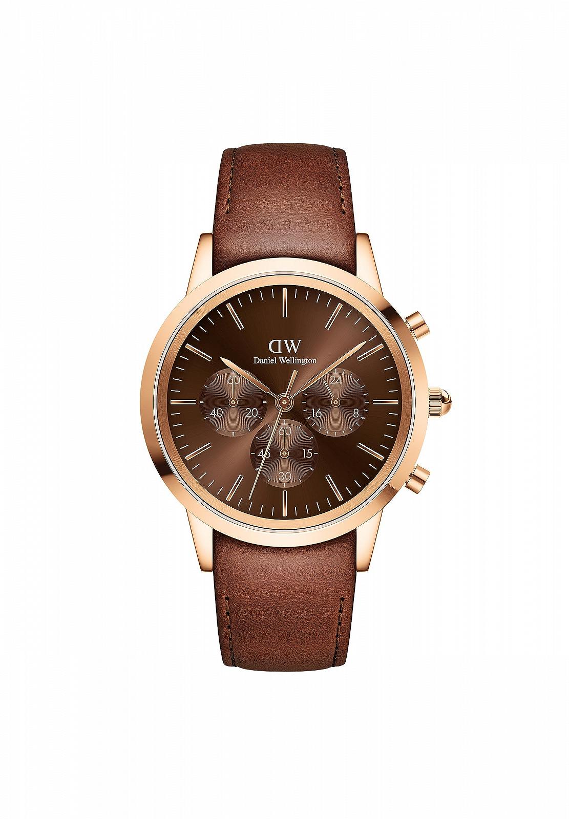 Годинник для чоловіків Daniel Wellington Iconic DW Classic 42 мм ремінець з рожевого золота, фото №1