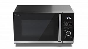Мікрохвильова піч SHARP QS254AEB 900 Вт 10 рівнів потужності Функція розморожування 490 x 288 x 395 см Чорна synthetic.ua - Фото 1