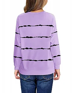 Свитшот Haloumoning для девочек, полосатый, с круглым вырезом, детский пуловер, повседневный, с длинными рукавами synthetic.ua - Фото 1