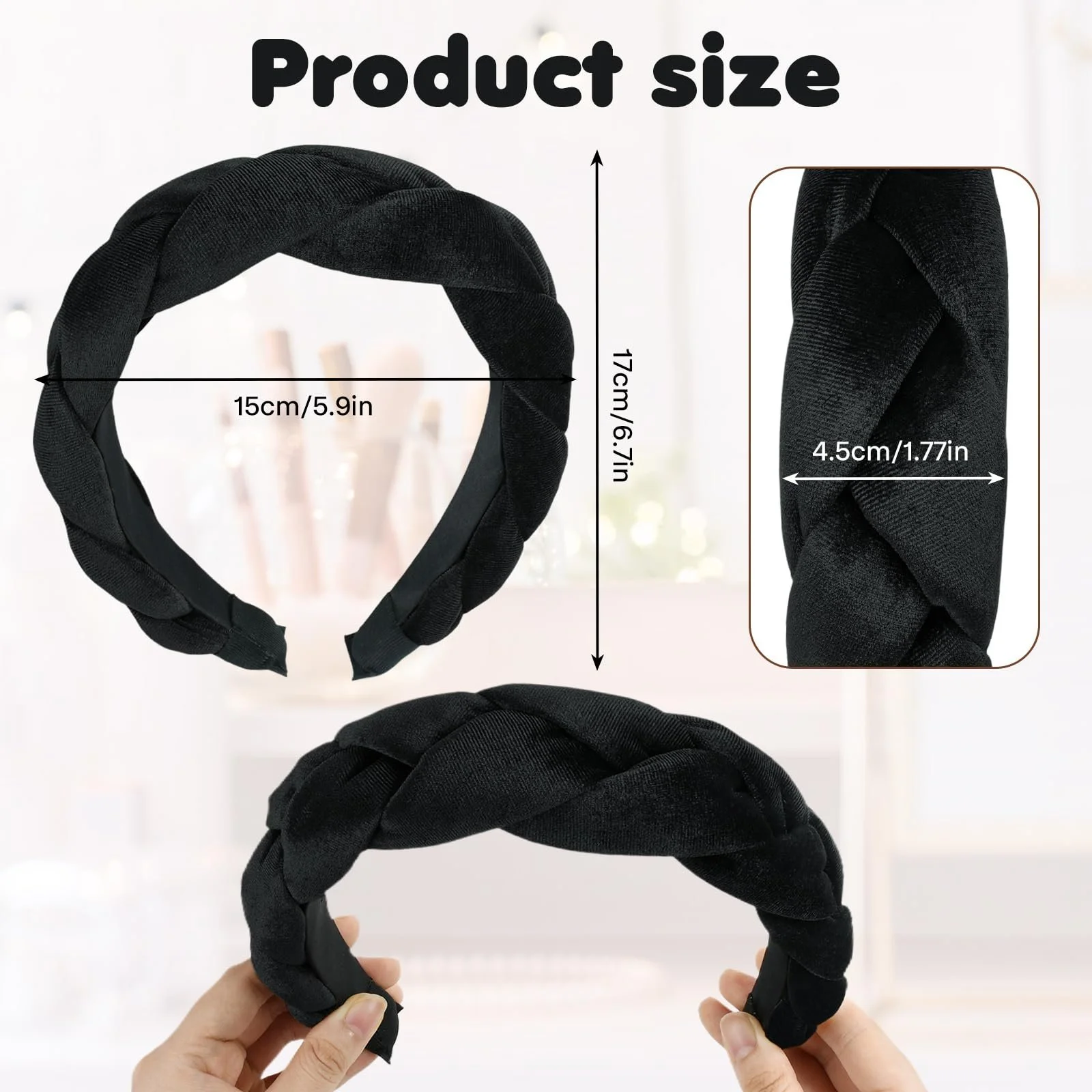 Обруч Оксамитовий плетений, фото №2