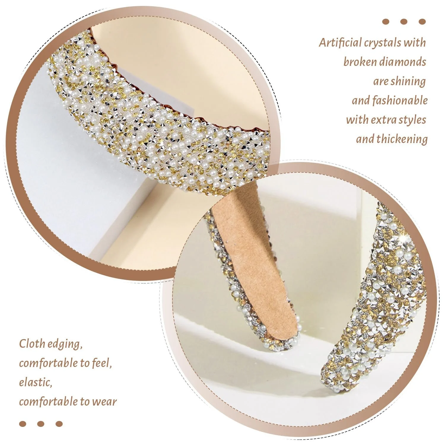 Обруч для волосся з перлами та стразами, фото №3 Обруч для волосся з перлами та стразами, фото №3