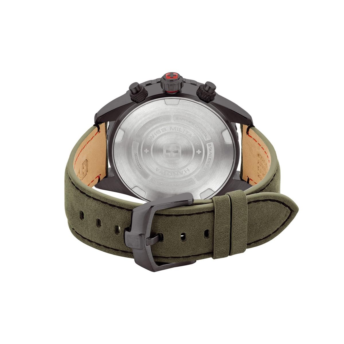 Чоловічий годинник Swiss Military Hanowa Afterburn Chrono з ремінцем з натуральної шкіри або металевим ремінцем, дата, сапфірове скло, фото №6
