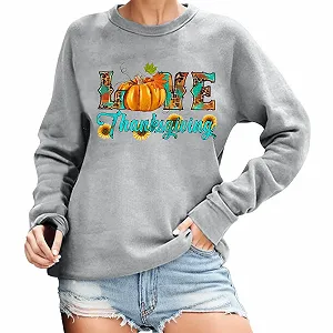 Світшот з круглим вирізом, гарбузовим принтом, оверсайз - Фото 1