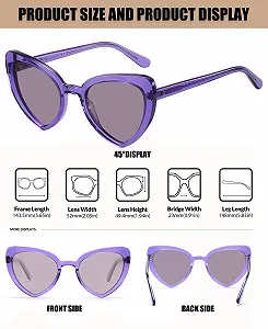 Сонцезахисні окуляри Серцеподібні DUCO Модні Тонкі Котячі Очі Жіночі Вінтажні UV400 DC1206 synthetic.ua - Фото 1