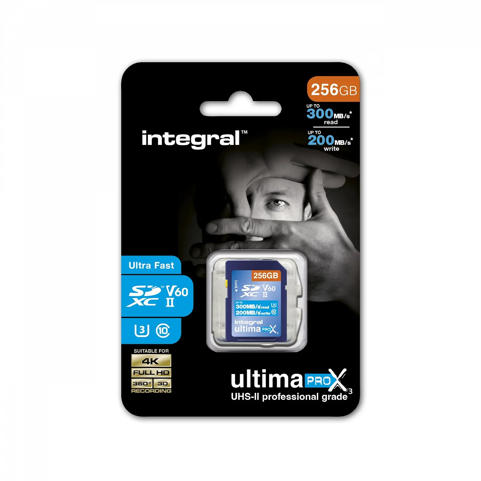 Карта памяти Integral UltimaPro X3 256GB UHS-II V60, фото №1 Карта памяти Integral UltimaPro X3 256GB UHS-II V60, фото №1
