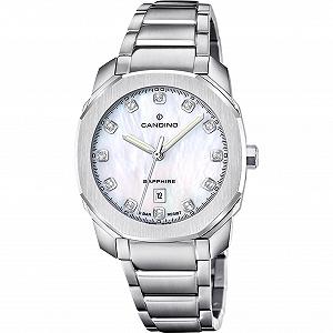 Жіночий годинник Candino C4778/1 Срібний корпус з нержавіючої сталі Срібний браслет з нержавіючої сталі, бежевий - Фото 1