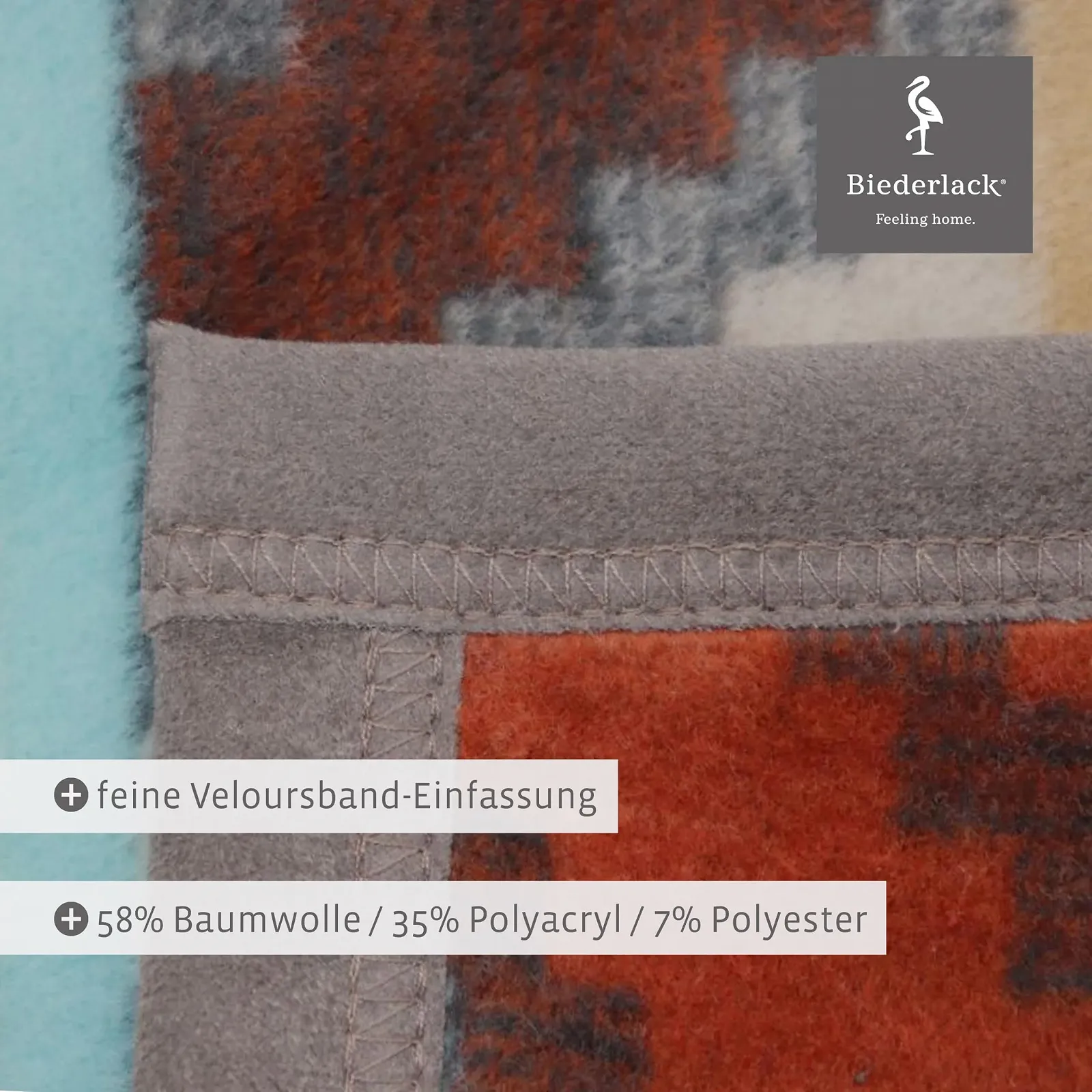 Плед Biederlack Fluffy Cuddly Ethnic Prism I Сделано в Германии I Oeko-Tex Made in Green I Плед из хлопковой смеси в этническом стиле I Плед для дивана 150 x 200 см I Экологически чистое производство, фото №6