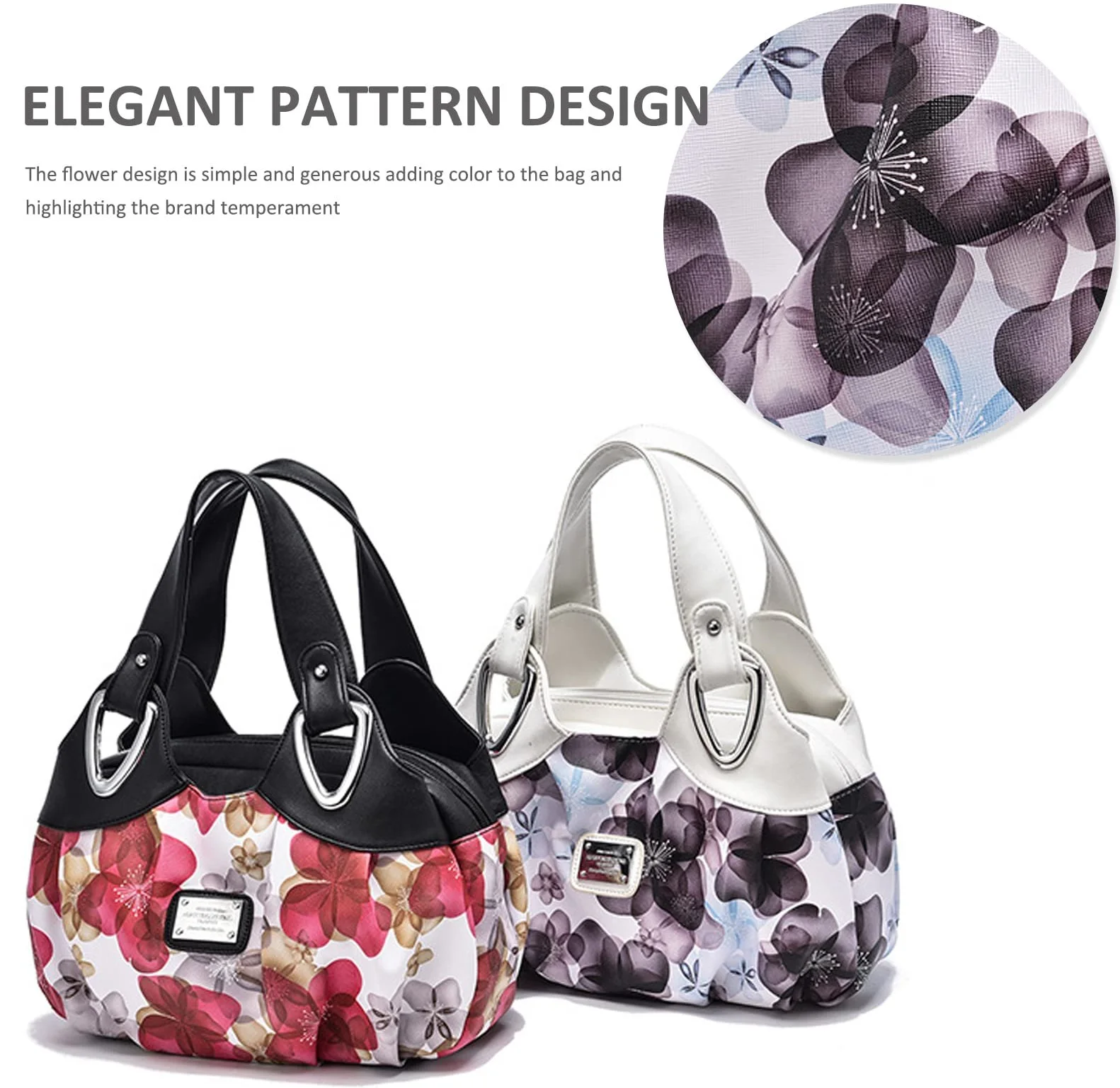 Жіноча сумка Nicole & Doris з квітковим візерунком, фото №3