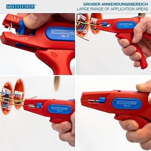 Стриппер WEICON Super 6 1000 V 51000006-KD 0,2 - 6 мм² (24 - 10 AWG) synthetic.ua - Фото 1