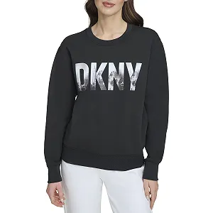 Пуловер DKNY Skyline Женский с круглым вырезом и логотипом synthetic.ua - Фото 1