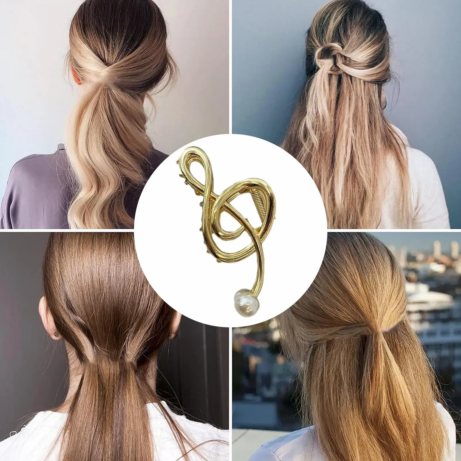 Металева Заколка для Волосся з Музичною Нотою, фото №4 Металева Заколка для Волосся з Музичною Нотою, фото №4