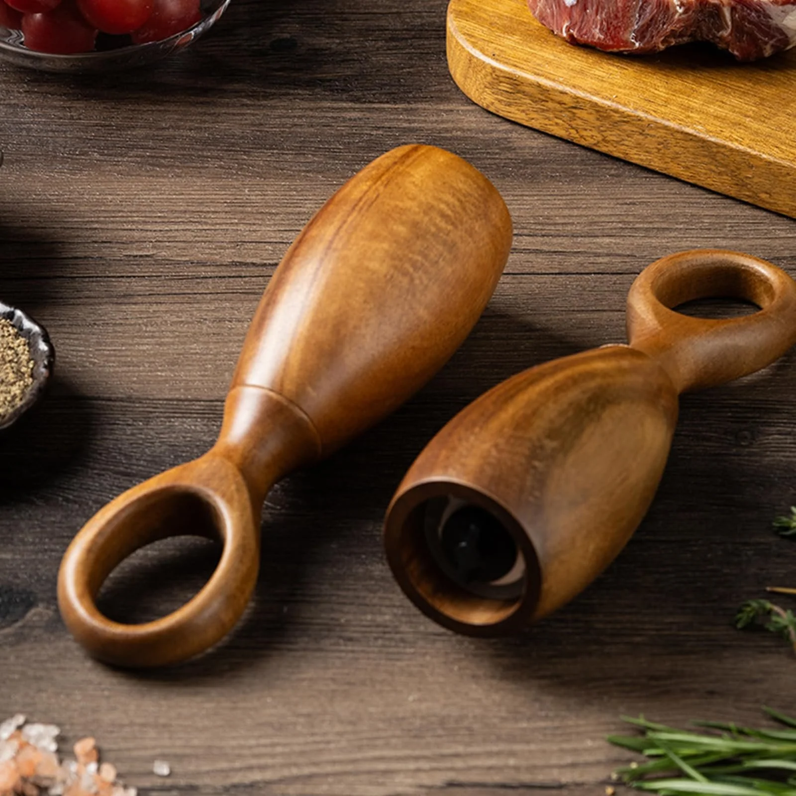 Ручний млин Дерев'яна Shaker з елегантним дизайном, фото №4