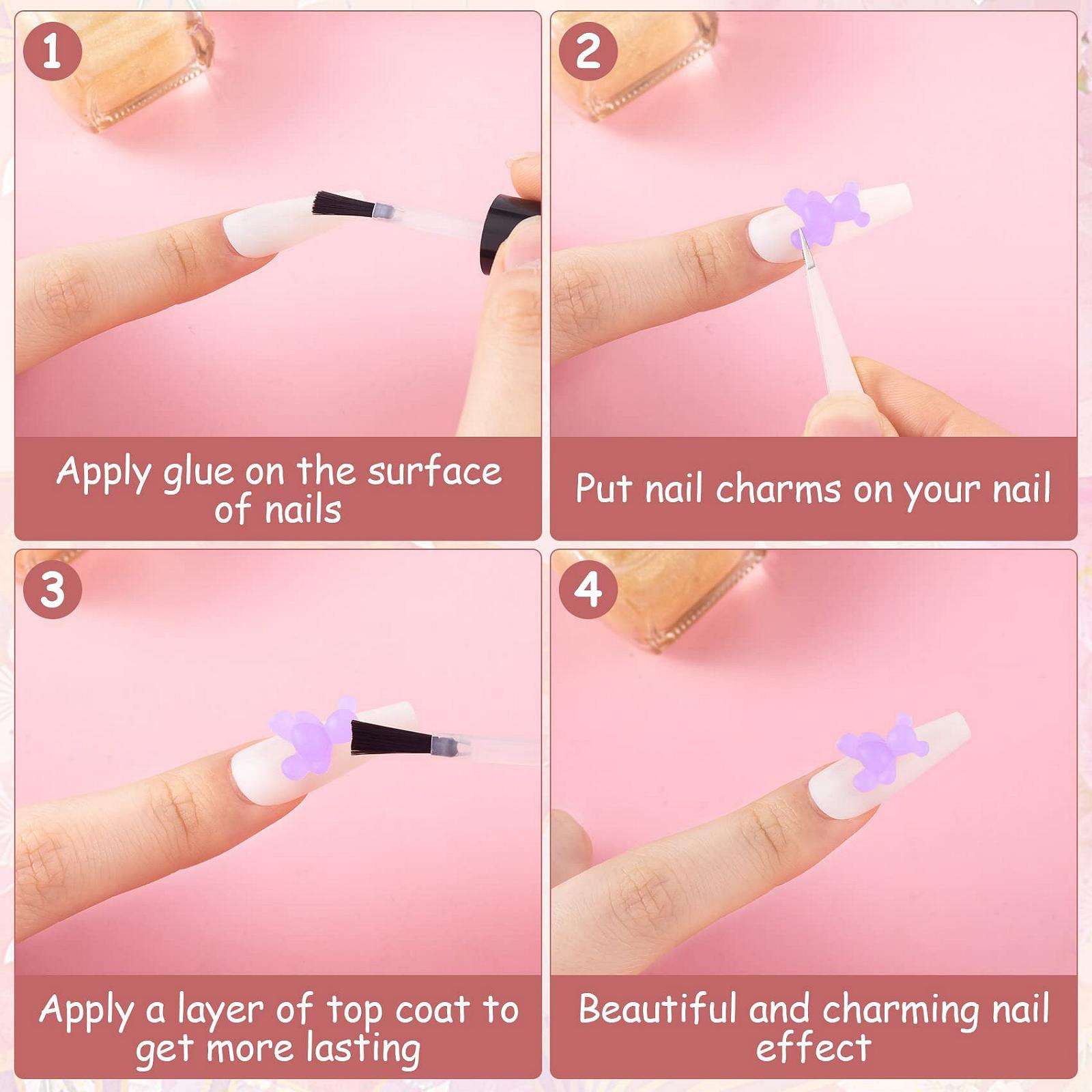 Украшения для ногтей Мишки Жевательные конфеты 3D Каваи 120 шт Разноцветные, фото №7