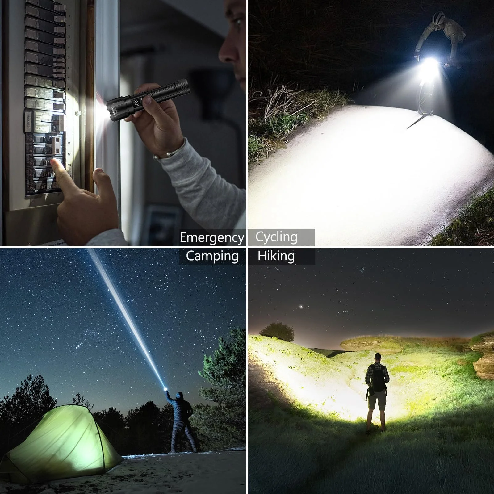 LED Ліхтар GEARLITE 2025 6000 люмен, тактичний, масштабований, 3 режими, IP65, водонепроникний, фото №7