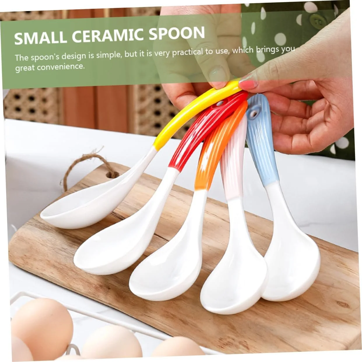 Ложка керамічна Ipetboom набір 6 штук, фото №9