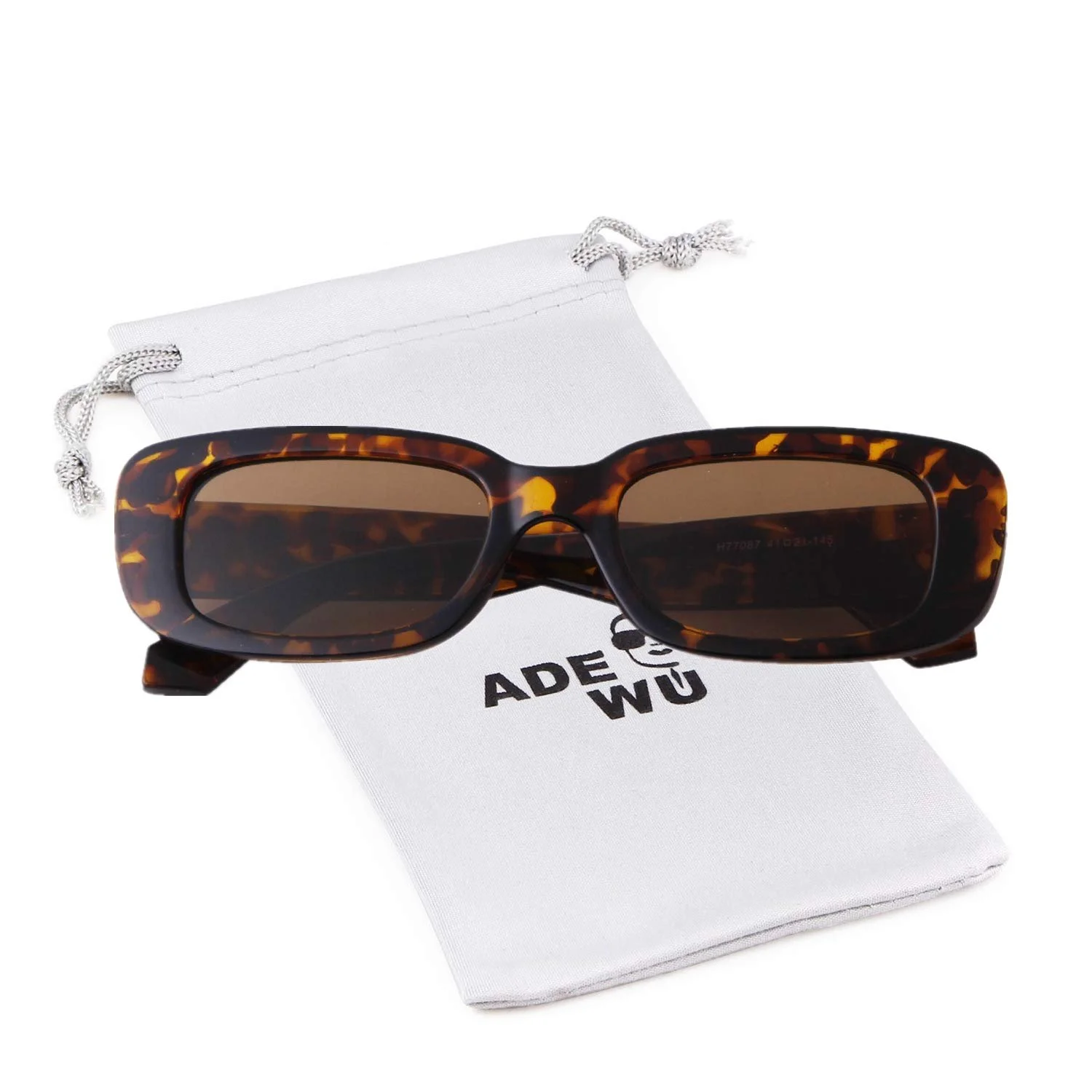 Солнцезащитные очки Прямоугольные ADEWU Slim для женщин и мужчин, 90-е, ретро, ​​защита от УФ-излучения, винтажная мода, фото №3