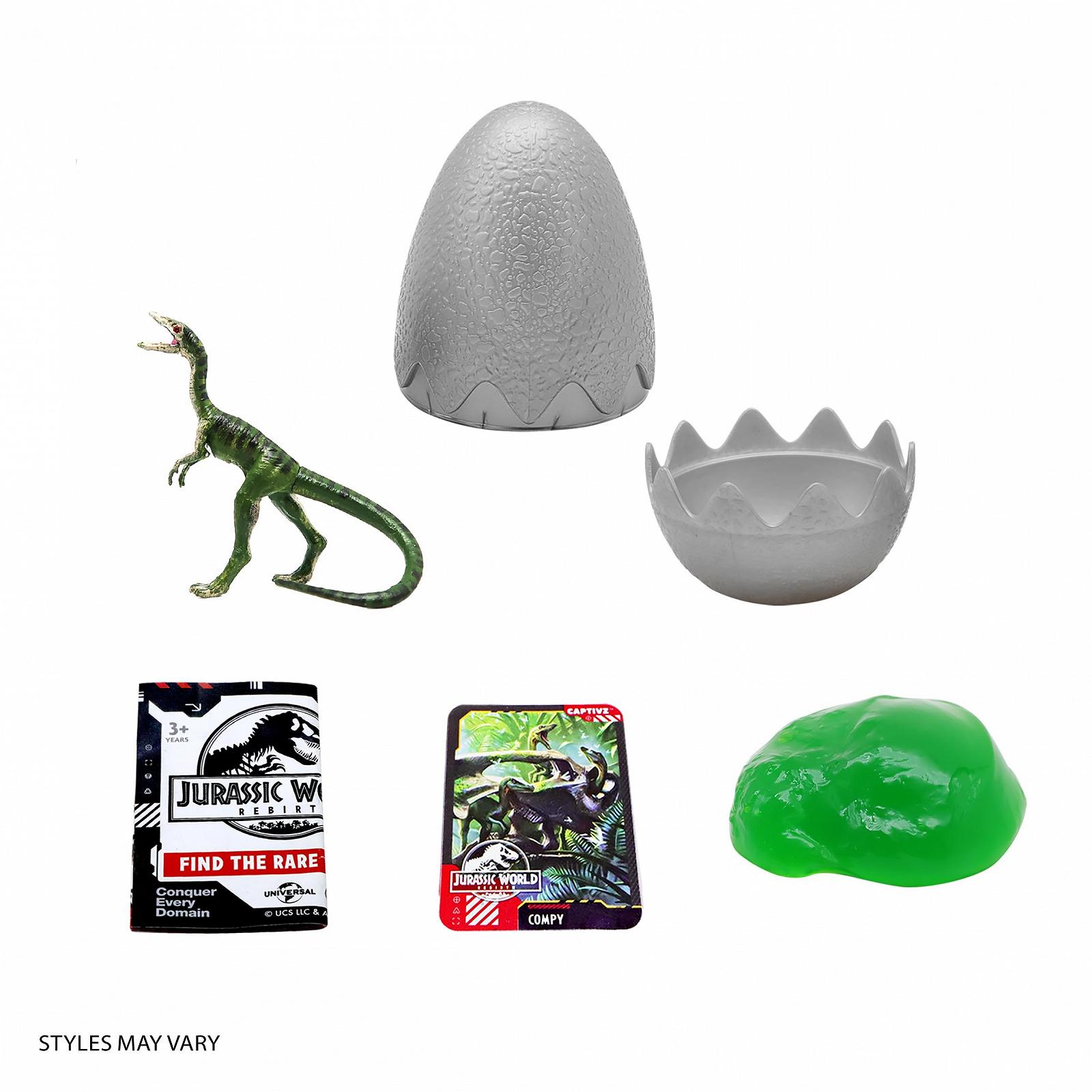 Фигурки динозавров Jurassic Captivz Rebirth, 12 штук в PDQ, 3 яйца в ряд, фото №4