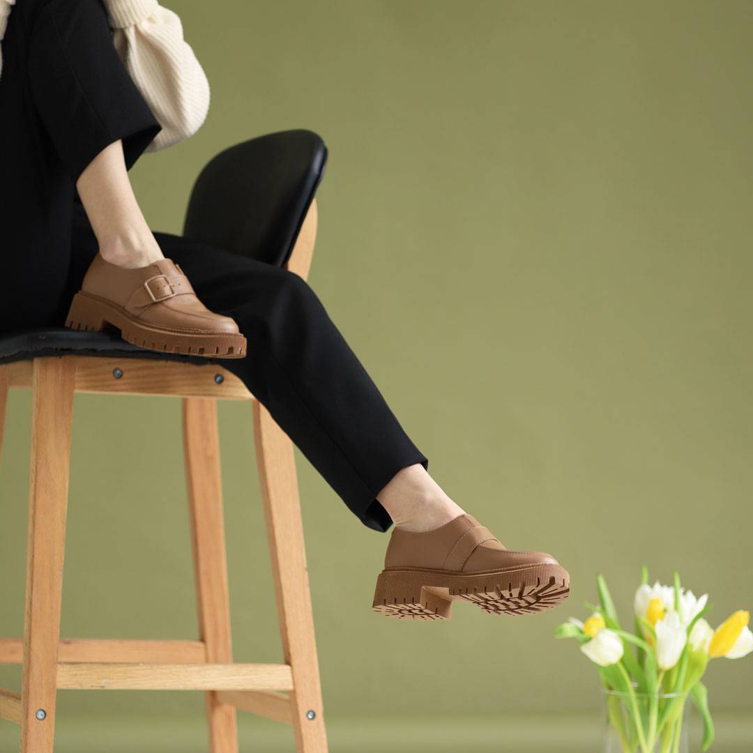 Туфлі жіночі шкіряні 4S 585046 Коричневі 36 37 38 39 40 41, фото №5