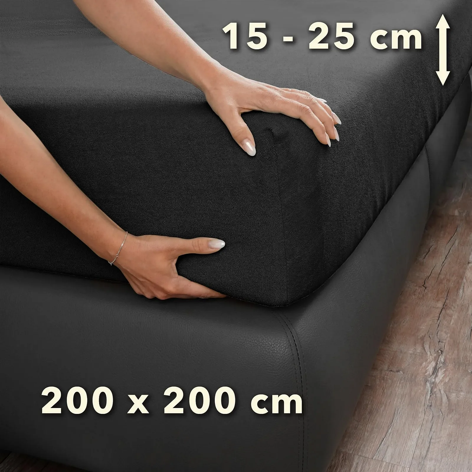 Простынь на резинке STUDIO Basic Terry 200 x 200 см Антрацит, фото №4 Простынь на резинке STUDIO Basic Terry 200 x 200 см Антрацит, фото №4