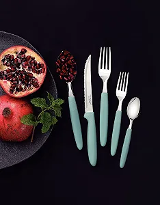 Набір столових приборів Tramontina IPANEMA 23398-288, нержавіюча сталь, блакитний, 30 предметів synthetic.ua - Фото 1