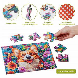 Набор пазлов 6 штук по 20 больших элементов Разноцветный synthetic.ua - Фото 1