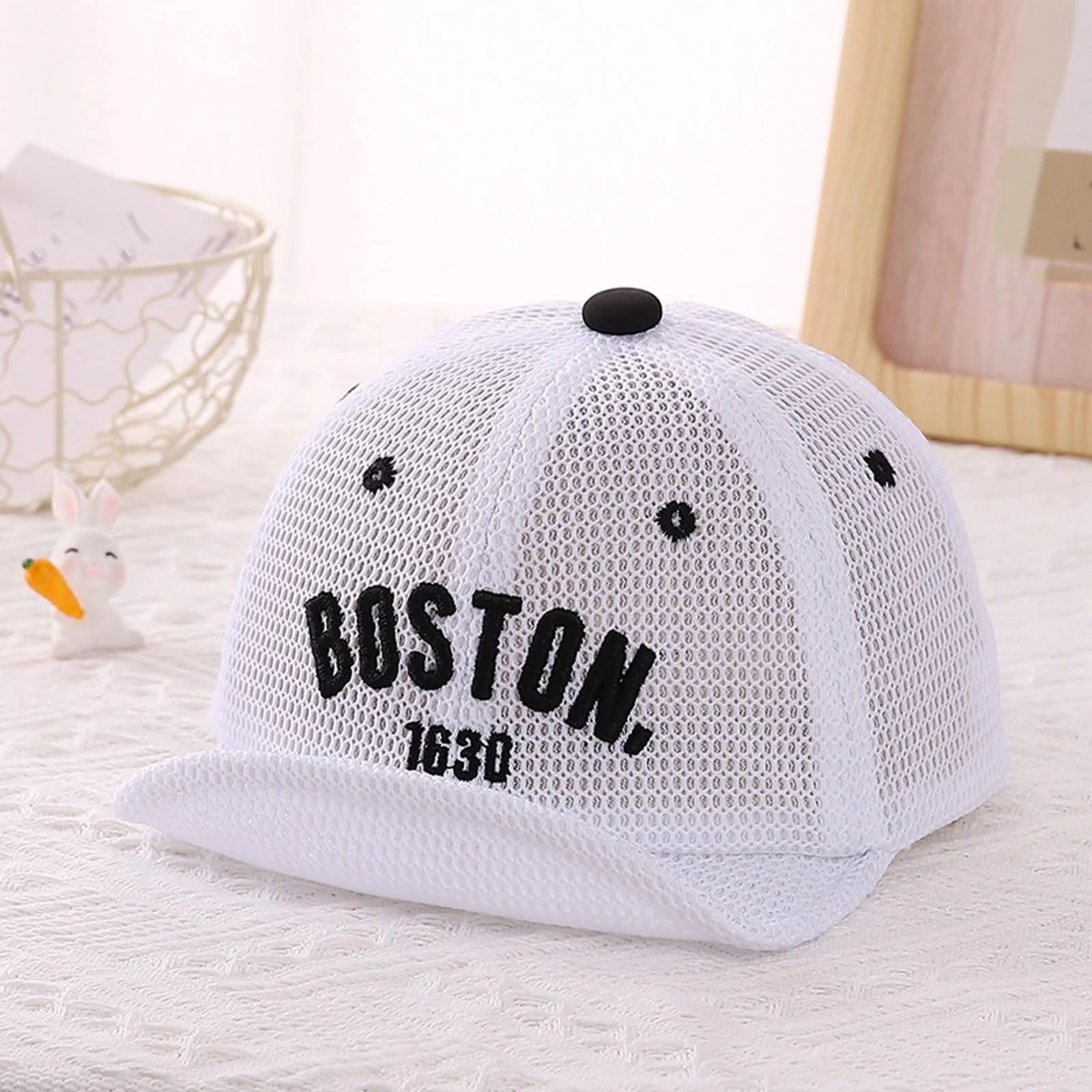 Бейсболка 2025 с принтом букв под хвост для девочек и мальчиков, фото №3