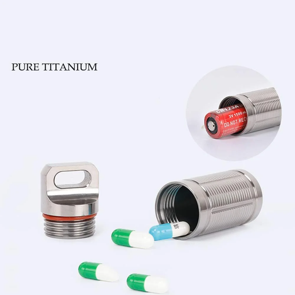 Брелок EDC WING Органайзер для таблеток Титан Водонепроникна, фото №4