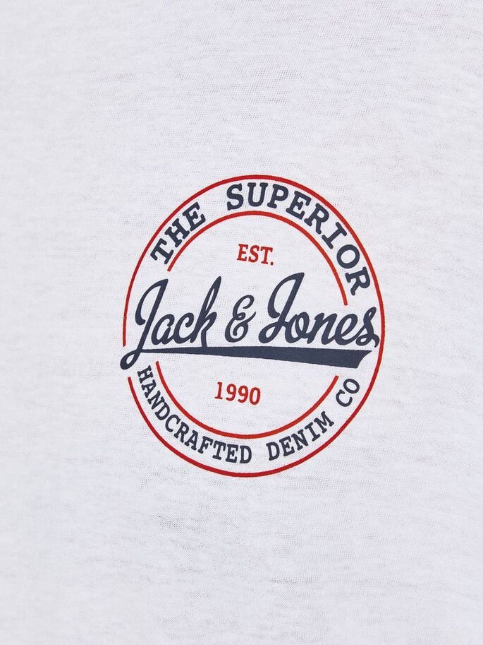 Футболка Jack&Jones JJBRAT TEE LS 12200518 белая XL, фото №4