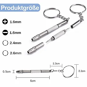 Набір 2 міні-оправки викрутки 4 в 1 набір для ремонту окулярів прецизійна нержавіюча сталь synthetic.ua - Фото 1