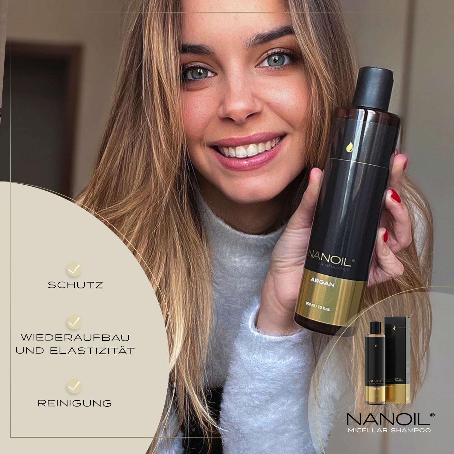 Шампунь Nanoil Argan Micellar з аргановою олією 300 мл, фото №7