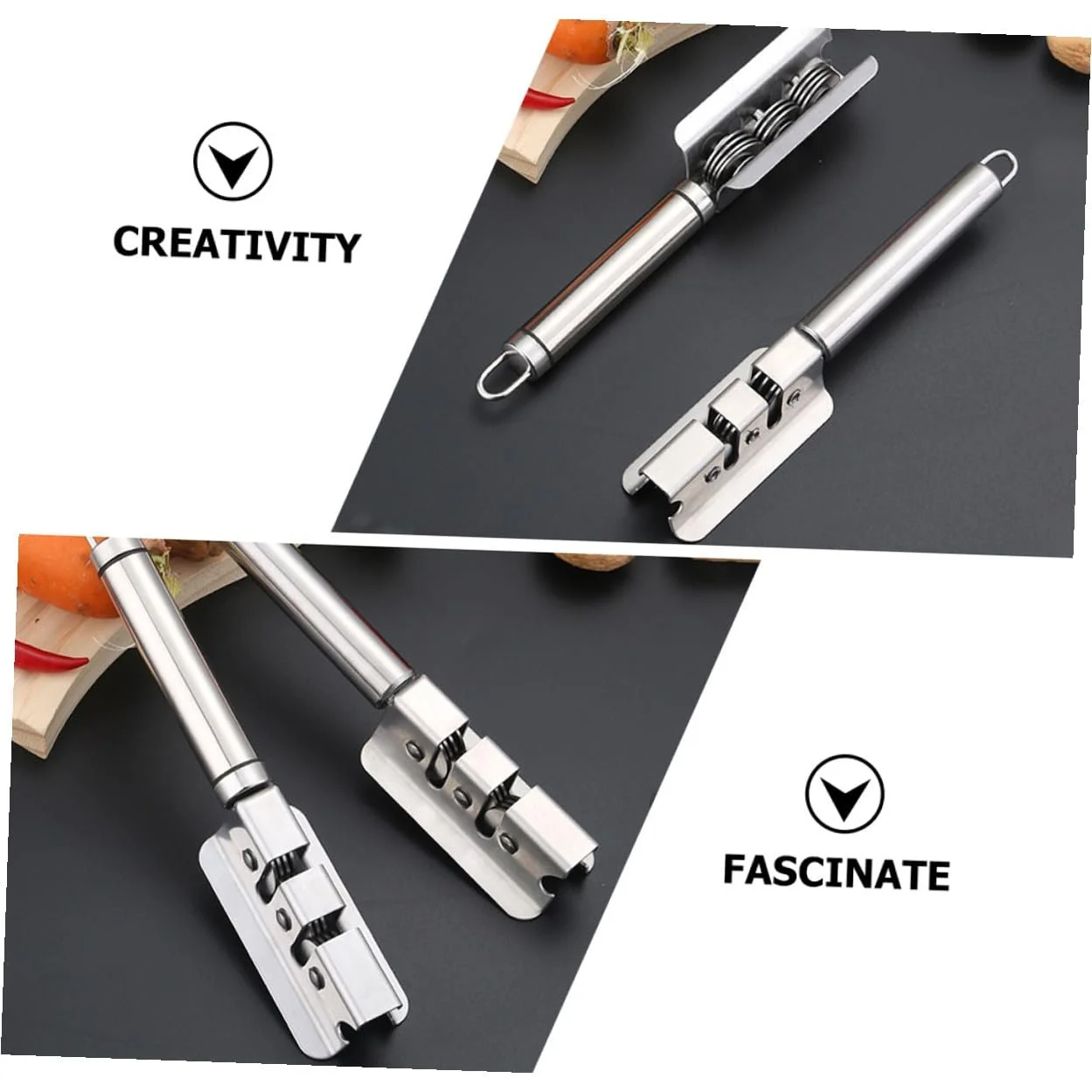 Точилка для ножів та ножиць ергономічна з рамою з нержавіючої сталі, фото №4