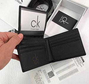 Мужской подарочный набор кожаный ремень и портмоне Calvin Klein synthetic.ua - Фото 1