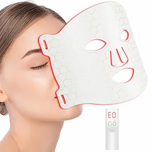 LED Маска для обличчя Profey 7 кольорів, Маска з червоним світлом, Перезаряджувана LED маска для омолодження шкіри - Фото 1