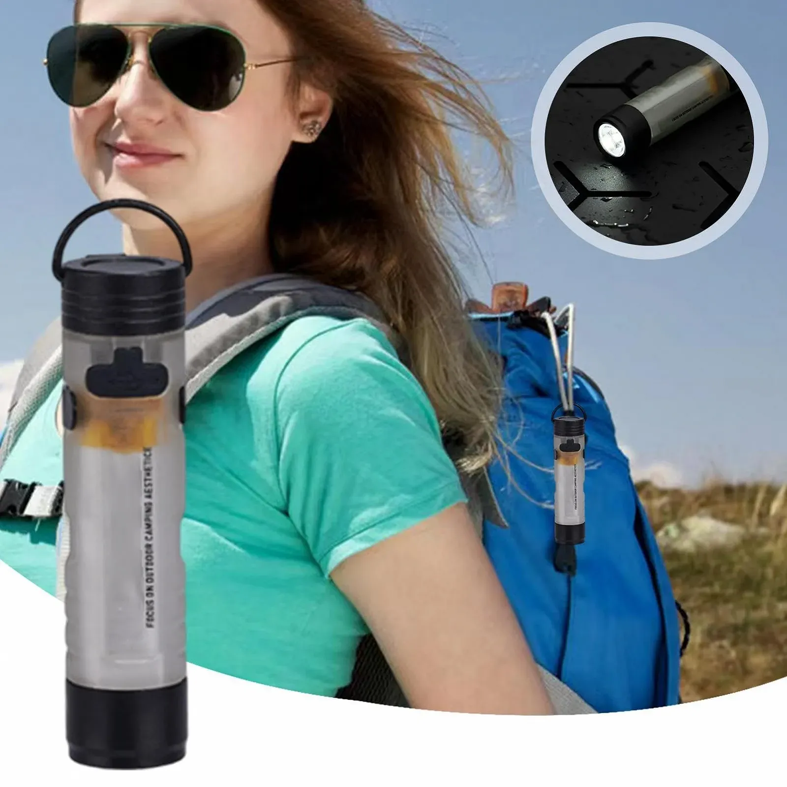 Фонарик Gerique клипса на козырек, водонепроницаемый уличный фонарь, многофункциональная ультраяркая светодиодная лампа для охоты, кемпинга, рыбалки, ручной источник света, 6,5 x 1,5 см, фото №8