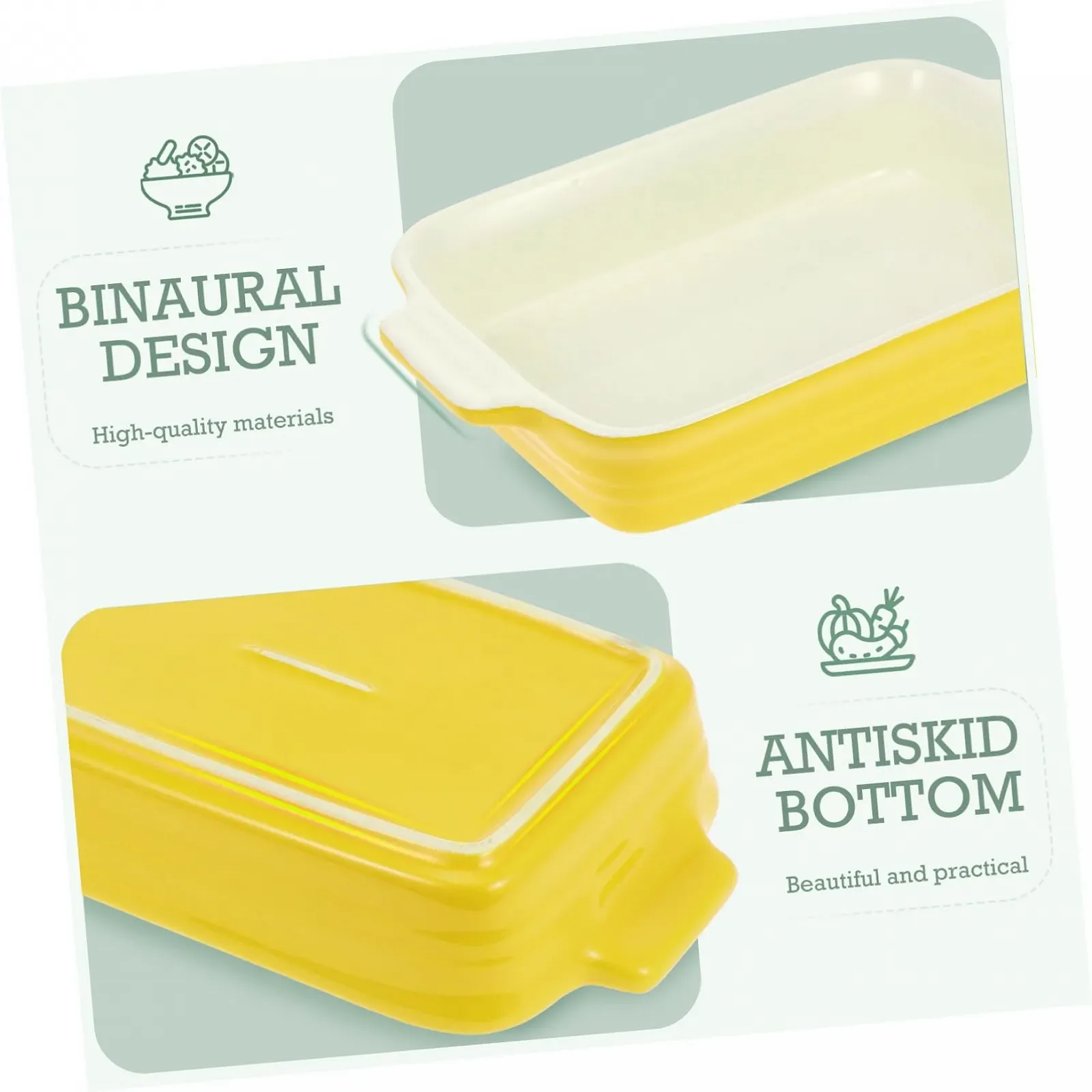 Форма для запекания Gatuida керамическая с двойными ручками термостойкая штабелируемая, фото №9 Форма для запекания Gatuida керамическая с двойными ручками термостойкая штабелируемая, фото №9