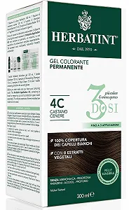 Краска Herbatint Permanent Colour Gel / 3 шт / 300 мл / 4C Пепелисто-коричневый - Фото 1