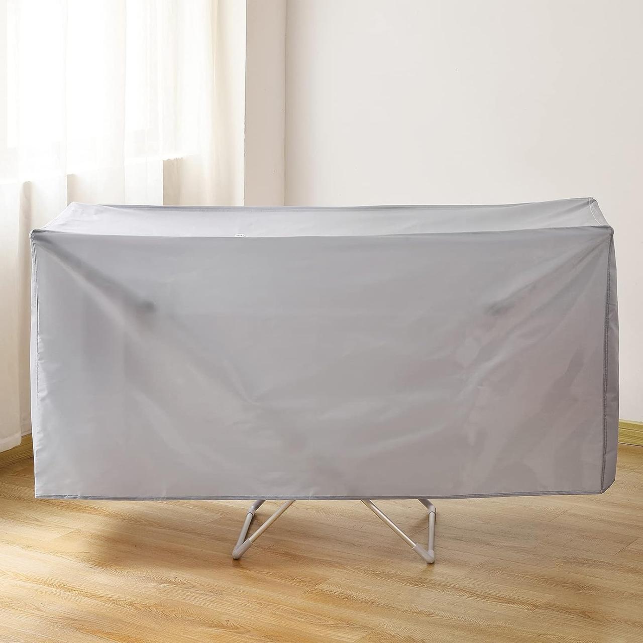 Электрическая складная сушилка для белья Rainberg с подогревом и крышкой энергоэффективная 18-канальная, фото №5