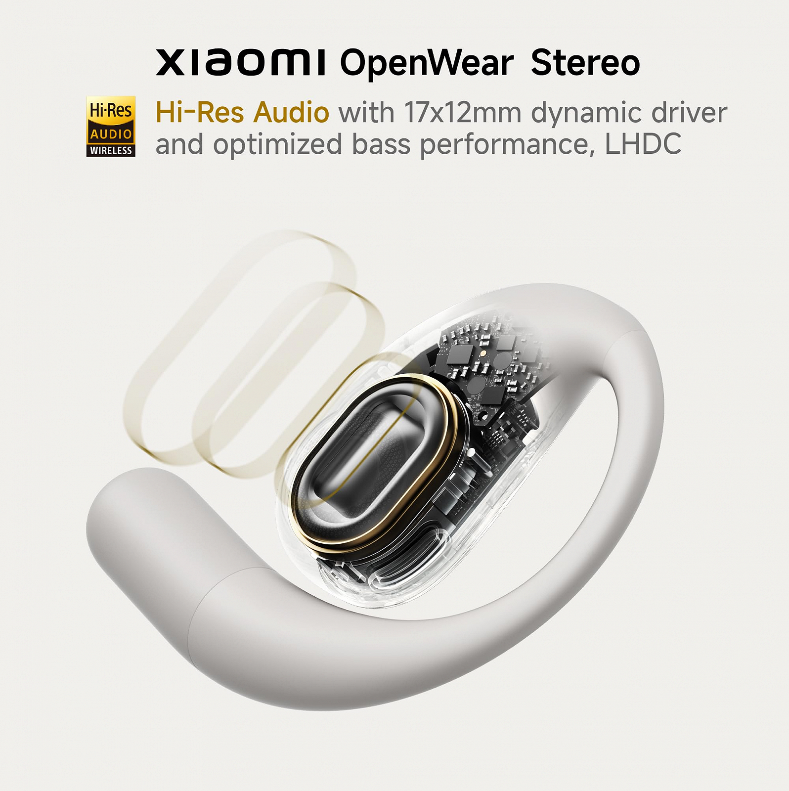 Бездротові навушники Xiaomi OpenWear Stereo / Bluetooth 5.3 / Активне шумозаглушення / ANC / ENC / LHDC, AAC, SBC / Вологозахист IP54 / Швидка зарядка / Пісочний бежевий, фото №5 Бездротові навушники Xiaomi OpenWear Stereo / Bluetooth 5.3 / Активне шумозаглушення / ANC / ENC / LHDC, AAC, SBC / Вологозахист IP54 / Швидка зарядка / Пісочний бежевий, фото №5