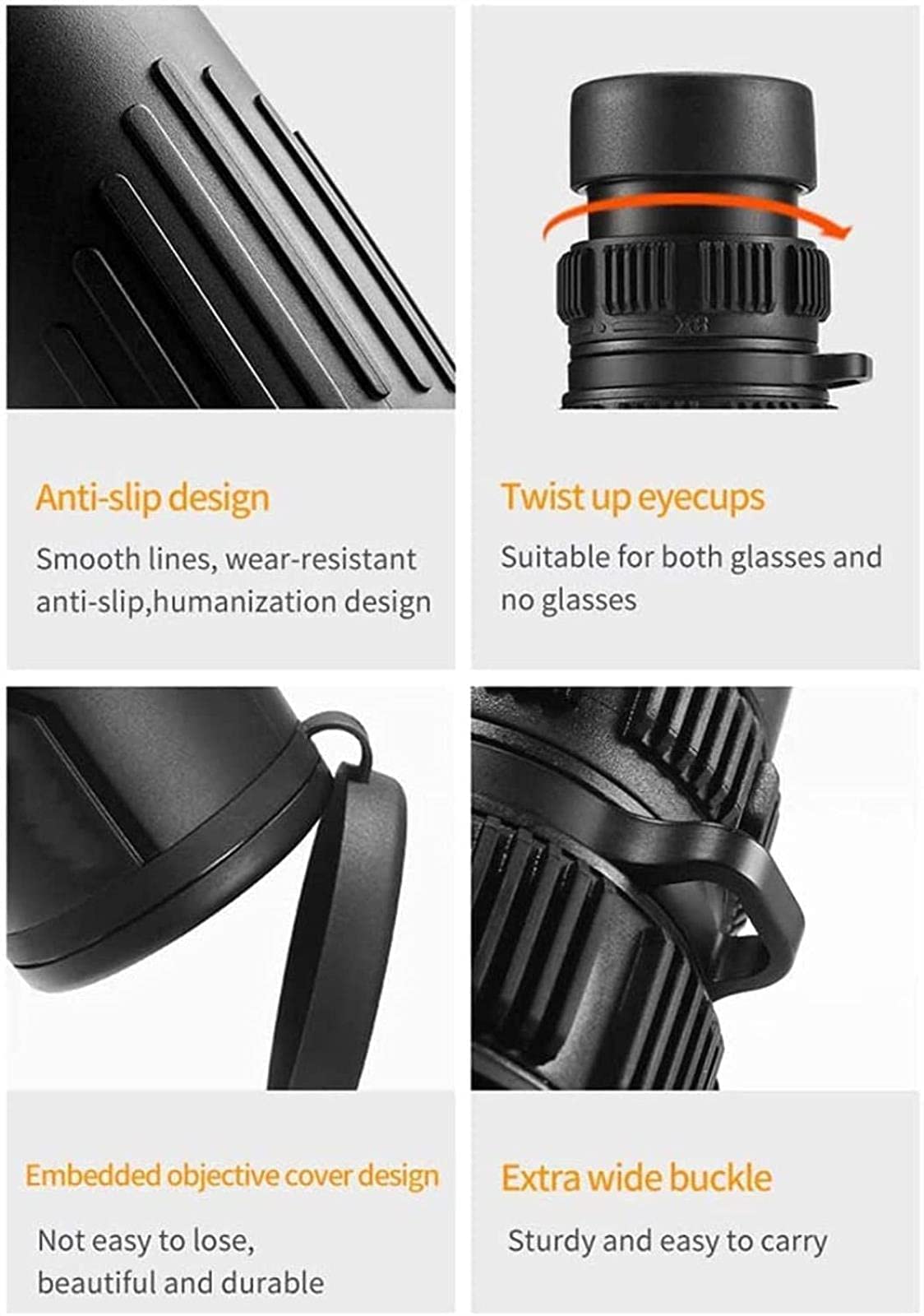 Монокуляр QHYTL 8-24x42 Портативний Зум BAK4 Призма Лінзи, фото №3