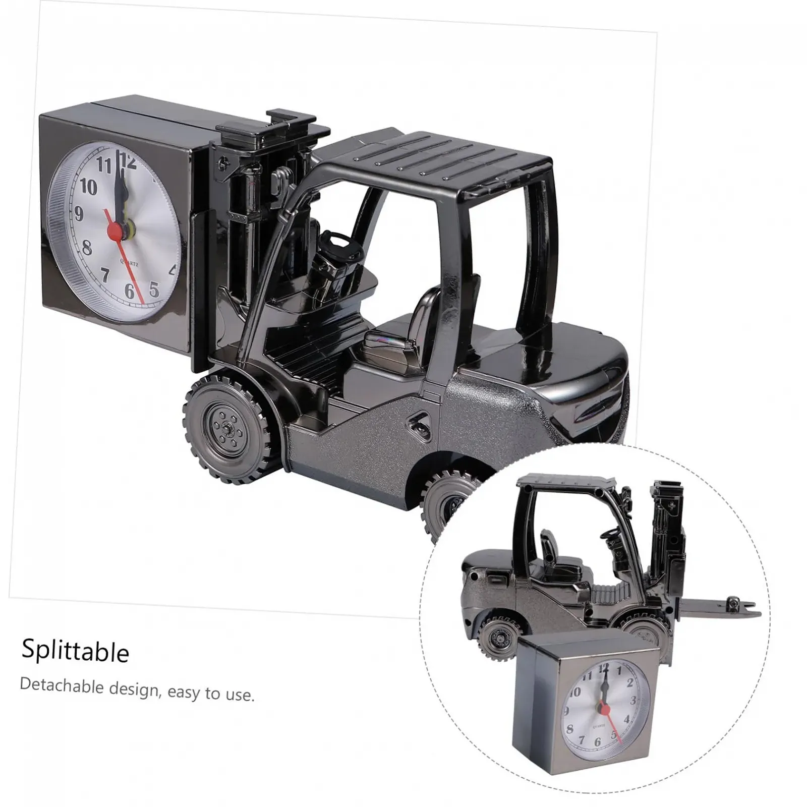 Настільний годинник-навантажувач FUNOMOCYA, пластиковий, ретро, для офісу, вітальні, креативний, для дому, фото №4