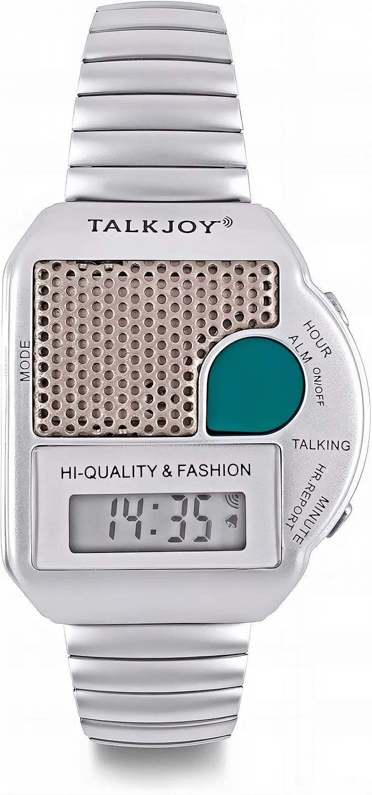 Говорящие часы TalkJoy с металлическим ремешком, будильник, голосовое объявление времени для слабовидящих, кнопочное управление, фото №1 Говорящие часы TalkJoy с металлическим ремешком, будильник, голосовое объявление времени для слабовидящих, кнопочное управление, фото №1