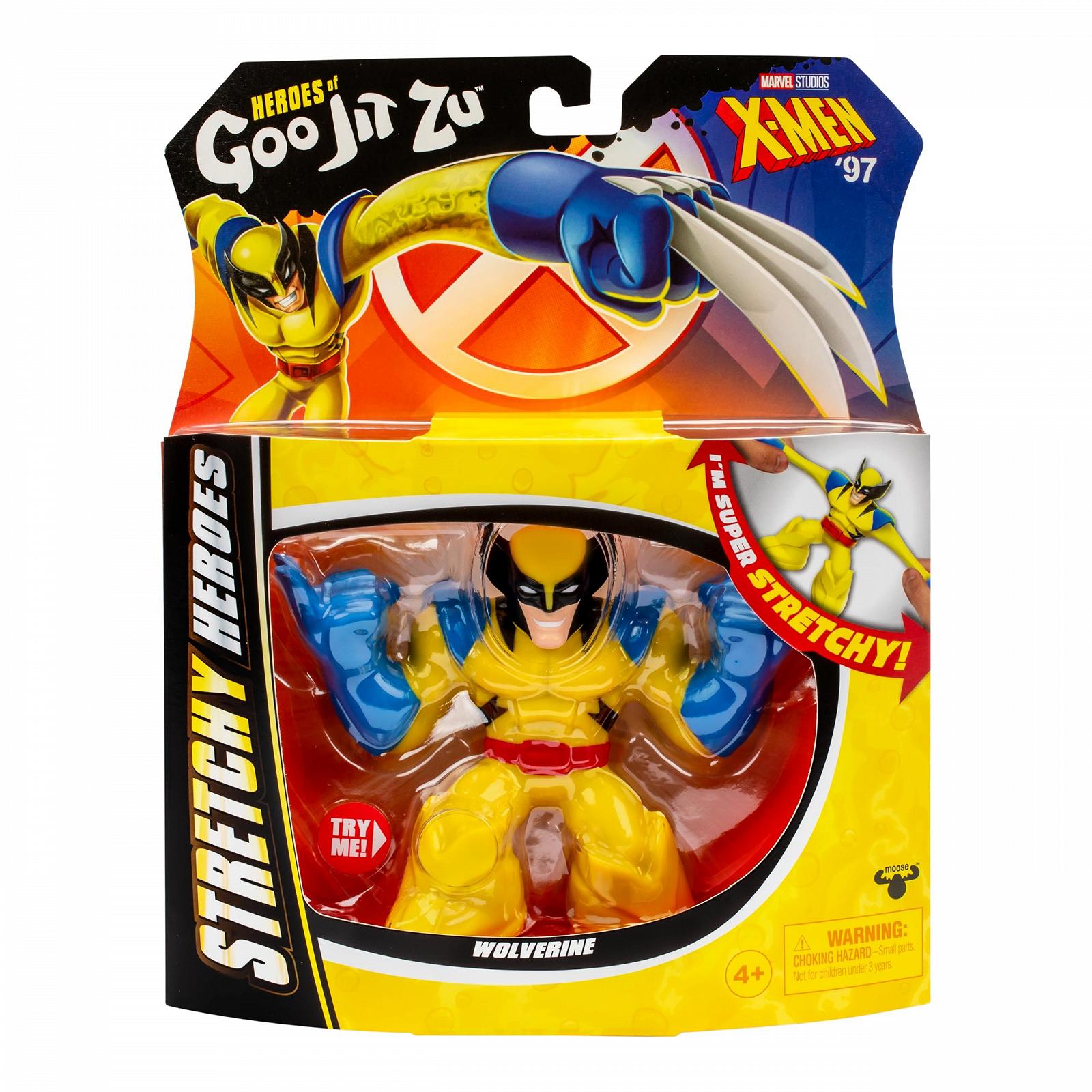 Фигурка-игрушка Heroes of Goo Jit Zu Marvel Studios X-Men '97 Росомаха Эластичная с металлическим реоскопическим наполнителем X-Gen, фото №2