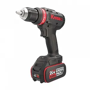 Дриль-шуруповерт акумуляторний KRESS KUA72.1 / Безщітковий / 65 Нм / 2000 об/хв / 13 мм патрон / Німецький виробник / Чорний-Червоний synthetic.ua - Фото 1