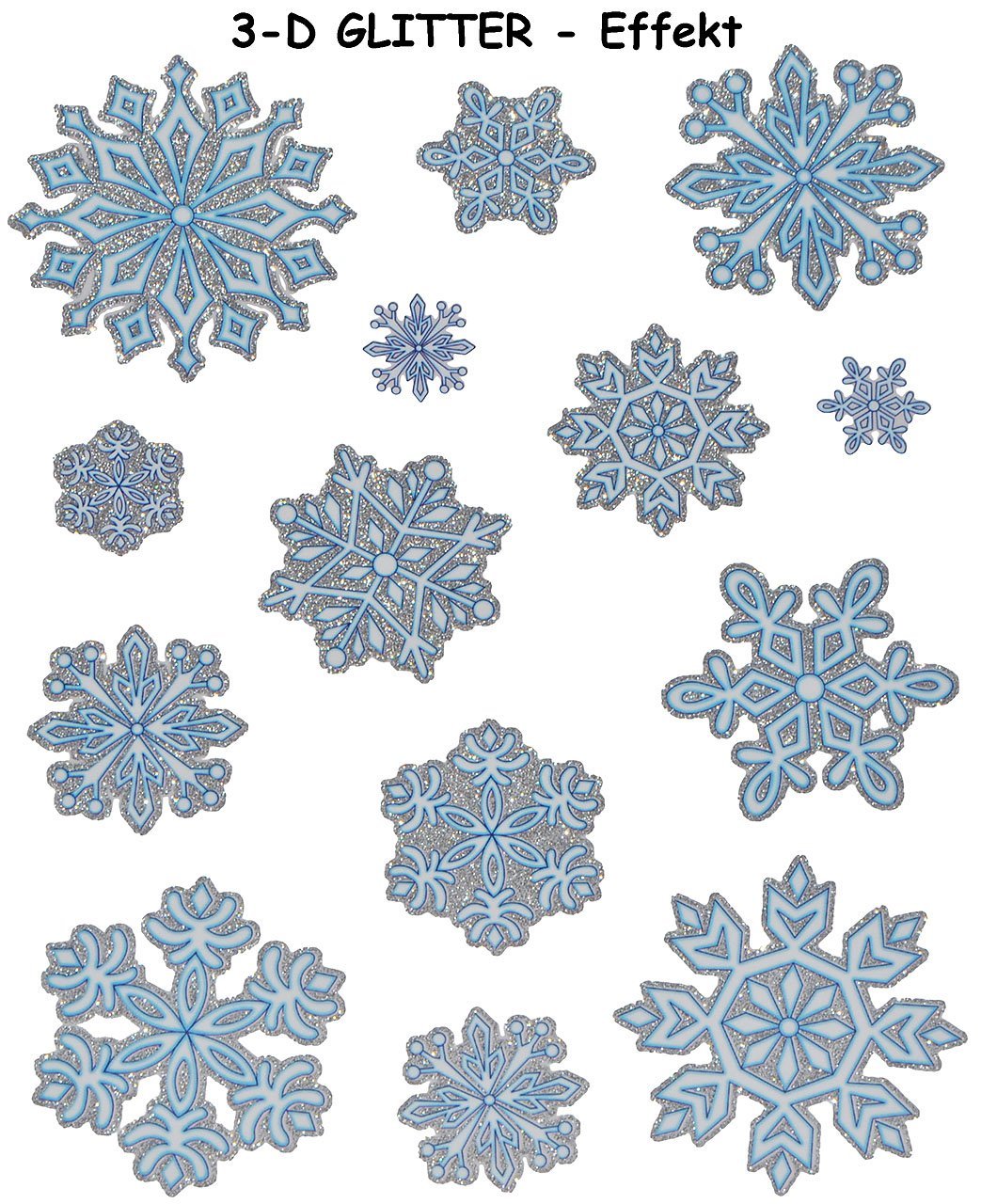 Наклейки на вікна Christmas Snowflakes 2 аркуші, фото №3 Наклейки на вікна Christmas Snowflakes 2 аркуші, фото №3