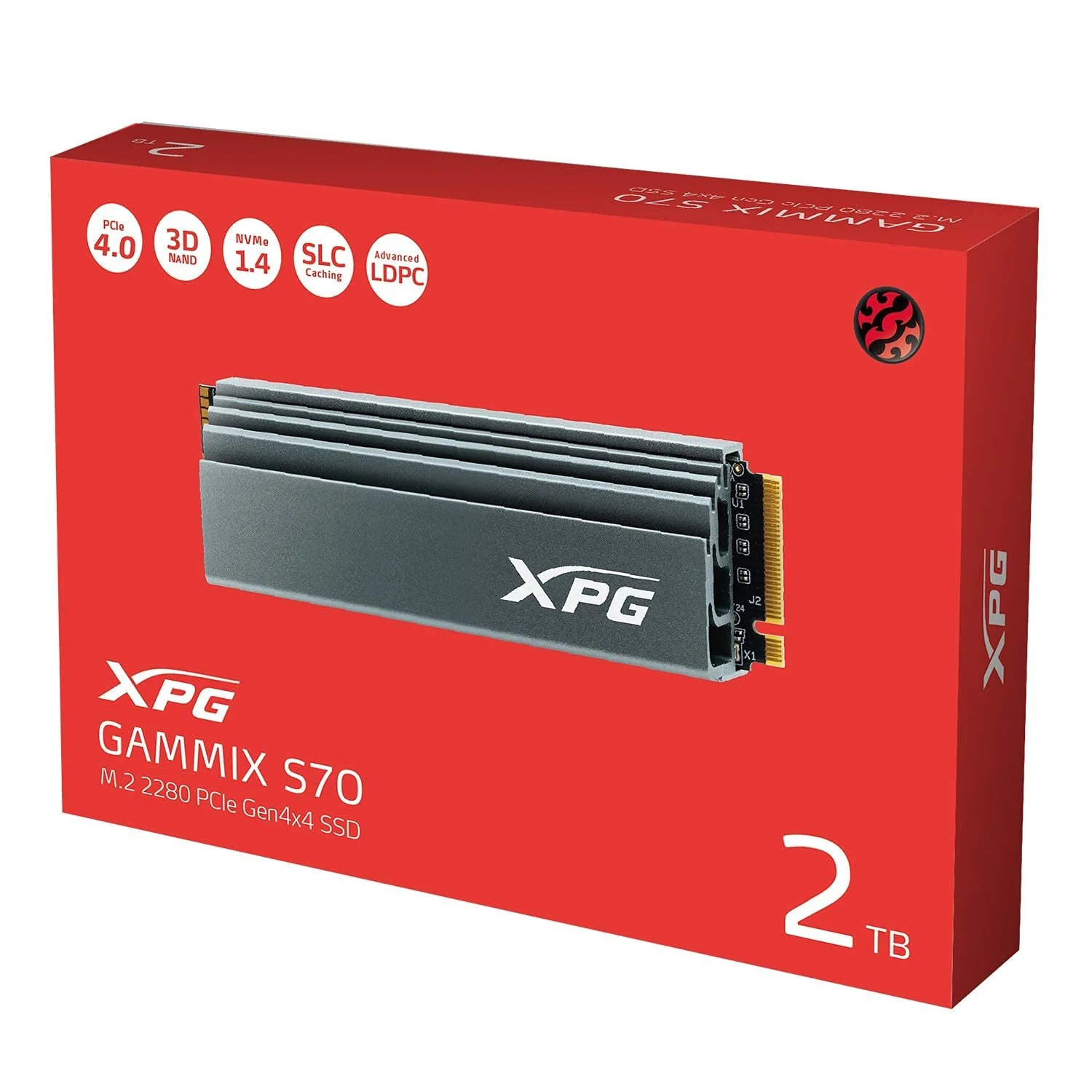 SSD-накопитель ADATA XPG GAMMIX S70 2 TB PCIe Gen 4.0 x4 M.2 2280 Серый, фото №7 SSD-накопитель ADATA XPG GAMMIX S70 2 TB PCIe Gen 4.0 x4 M.2 2280 Серый, фото №7